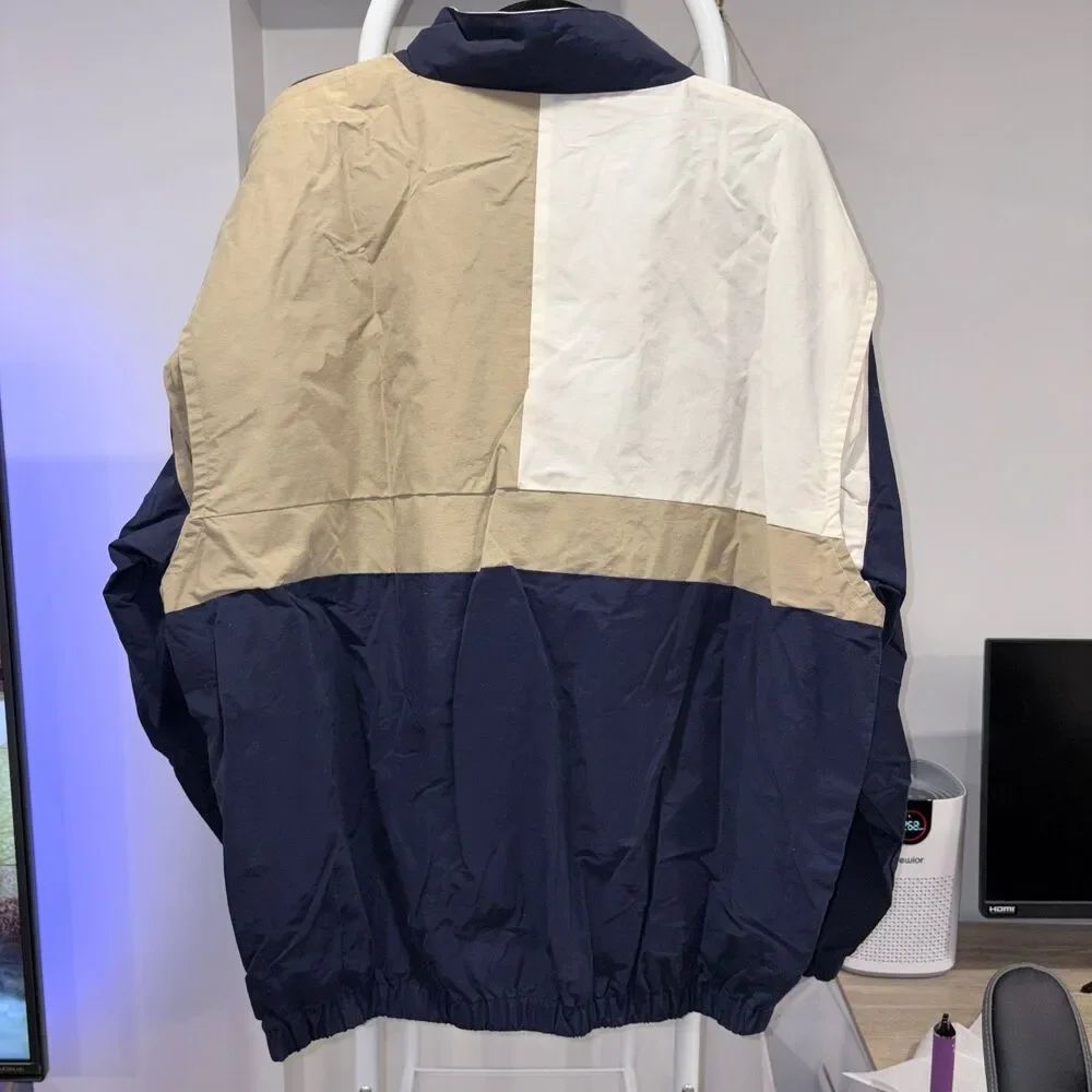 Antigua Colony Pullover Windbreaker Jacket XL Navy Colorblock